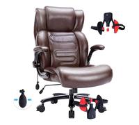 Silla de Escritorio ejecutiva con ejercitador de Muslos, Silla de Oficina Grande y Alta, Soporte Lumbar Ajustable para Dolor de Espalda, Respaldo Alto ergonómico, Base de Metal Res