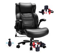 Silla de Escritorio ejecutiva con ejercitador de Muslos, Silla de Oficina Grande y Alta, Soporte Lumbar Ajustable para Dolor de Espalda, Respaldo Alto ergonómico, Base de Metal Res