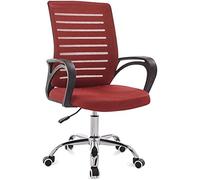 Silla de escritorio giratoria ergonómica de malla con soporte lumbar y reposabrazos, cómodo taburete de oficina en casa para sentarse todo el día y aliviar el dolor de espalda