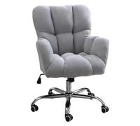 Silla de Escritorio giratoria ergonómica - Silla de Ordenador Ajustable 360° para Oficina y salón, Asiento cómodo para la Oficina en casa, diseño Moderno, Soporte óptimo (Talla única, Gris)