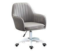 Silla de escritorio giratorio Sala de estudio Silla de tareas giratorias, silla de oficina, silla de computadora tapizada por terciopelo, altura ajustable: 42-52 cm silla de tocador para niña LWX