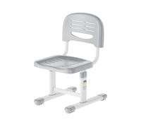 [en.casa] Silla de Escritorio Sauda Ergonómica Infantil Silla de Estudio Adaptable y Ajustable en Altura para Niños Niñas Dormitorio Estudios Metal Plástico Gris Claro