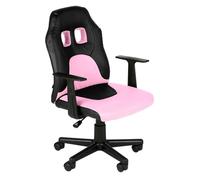 Silla de escritorio infantil fun asiento giratorio y regulable en altura color negro / rosa