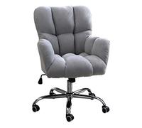 Silla de Escritorio Moderna de Terciopelo con Brazos para niñas, Oficina en casa, Silla de Trabajo ergonómica con Respaldo Medio, Linda Silla giratoria para computadora Rosa para Dormitorio y Ocio