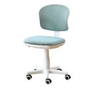 Silla De Escritorio Pequeña Sin Brazos con Respaldo Silla De Oficina con Malla Y Altura Ajustable con Soporte Lumbar Ergonómico para Estudio, Sala De Conferencias(Blauw)