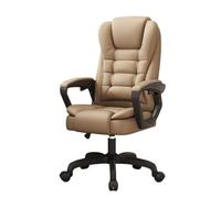 Silla de Escritorio Silla de oficina Silla de escritorio de cuero de PU for adultos Silla de oficina ejecutiva con respaldo alto y soporte lumbar Reposabrazos abatible Silla de trabajo giratoria ajust
