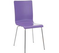 Silla de Espera Pepe I Silla para Visitas con Asiento de Madera I Silla de Conferencia con Soporte Metálico Estable I Color:, Color:Violeta