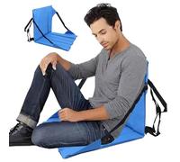 Silla de estadio - Asiento de tribuna con respaldo de 45 cm, cojín de suelo acolchado, base antideslizante, plegable, diseño ligero, de asiento portátil para exteriores, cojín para picnic
