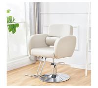 Silla de estilo - Asiento de salón extra ancho con giro de 360°, altura ajustable, base cromada, marco duradero y reposapiés