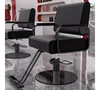 Silla de estilo hidráulica, altura ajustable con reposapiés y respaldo ancho para peluquería y salones de belleza