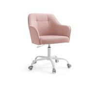 Silla de Estudio Giratoria Altura Ajustable Acero Rosa