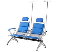 Silla de examen médico con poste intravenoso, mesa de tratamiento resistente para clínicas, hospitales y hogares de ancianos