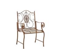 Silla de exterior punjab metal marrón antiguo 53x62x94 cm