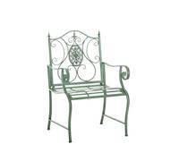 Silla de exterior punjab metal verde antiguo 53x62x94 cm