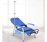 Silla de flebotomía con soporte de infusión, totalmente ajustable y reclinable para extracción de sangre y comodidad del paciente