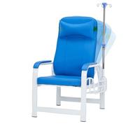 Silla de flebotomía médica con reposabrazos ajustables y marco de acero, totalmente reclinable para mayor comodidad en procedimientos de extracción de sangre, ideal para clínicas y laboratorios