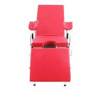 Silla de ginecólogo, silla de examen, silla de tratamiento ginecológica ajustable y mesa de operaciones, estructura ergonómica, capacidad de carga 200 kg, para hospitales y clínicas, color rojo