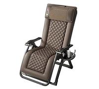 Silla de gravedad cero de gran tamaño con función de masaje y calefacción, tumbona reclinable ajustable para patio, tumbona portátil con soporte