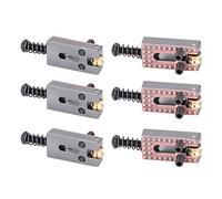 Silla de Guitarra de 6pcs, Silla de Aleacin de Zinc de Cobre con Accesorios de Reparacin de Instrumentos de Guitarra Elctrica de Puente Enrollado (cobre rojo