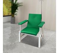 Silla de Infusión Acolchada de 2 Plazas，silla de Flebotomía Y Extracción de Sangre Sillas Médica de Cuero Con Soporte Para Suero，sillas de Recepción Y Sala de Espera (Green cat's paw leather)