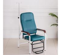 Silla de infusión con reposabrazos ajustable con marco de acero y acolchado de cuero, totalmente reclinable para mayor comodidad en salas de espera y laboratorios de investigación, ideal para