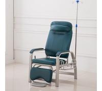Silla de infusión reclinable con reposabrazos y marco de acero para procedimientos de extracción de sangre en entornos médicos