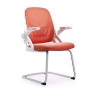 Silla de Invitados de Oficina de Malla con Brazos volteados sillas de recepción Transpirables para la Sala de conferencias sin Ruedas sillas de Sala de Espera para Ancianos Naranja Octopus Feet