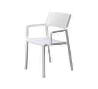 Silla de Jardín 4 Patas Apilable Con Brazos Nardi Trill Armchair 40250.00.000 Bianco