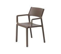 Silla de Jardín 4 Patas Apilable Con Brazos Nardi Trill Armchair 40250.53.000 Tabacco