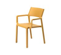 Silla de Jardín 4 Patas Apilable Con Brazos Nardi Trill Armchair 40250.56.000 Senape