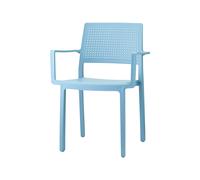 Silla de Jardín 4 Patas Apilable Con Brazos Scab Emi 2342 62 Azul