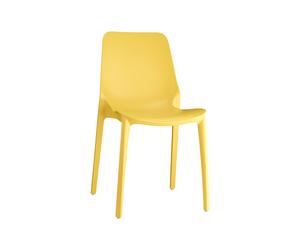 Silla de Jardín 4 Patas Apilable Sin Brazos Scab Ginevra 2334 22 Mostaza