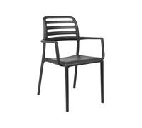 Silla de Jardín 4 Patas Con Brazos Nardi Costa 40244.02.000.06 Antracite