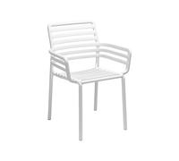 Silla de Jardín 4 Patas Con Brazos Nardi Doga Armchair 40254.00.000 Bianco