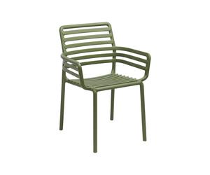 Silla de Jardín 4 Patas Con Brazos Nardi Doga Armchair 40254.16.000 Agave