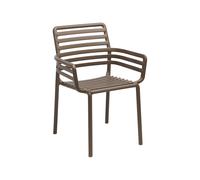 Silla de Jardín 4 Patas Con Brazos Nardi Doga Armchair 40254.53.000 Tabacco