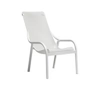 Silla de Jardín 4 Patas Con Brazos Nardi Net Lounge 40329.00.000 Bianco