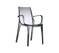 Silla de Jardín 4 Patas Con Brazos Scab Vanity 2654 183 Transparente ahumado