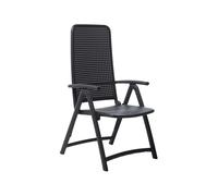 Silla de Jardín 4 Patas Plegable Con Brazos Nardi Darsena 40316.02.000 Antracite