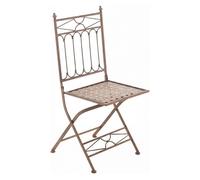 Silla de jardin asina metal marrón antiguo 40x40x95 cm