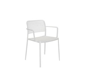 Silla de Jardín AUDREY con Reposabrazos Blanco