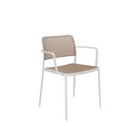 Silla de Jardín AUDREY con Reposabrazos Blanco/ Arena