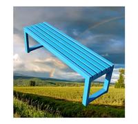 Silla de jardín, Banco ergonómico para Parque, Silla Personalizable para Patio y Porche, diseño Plano con Respaldo, Muebles de Estilo Natural en Azul, Amarillo y Rosa, Ideal para Jardines y