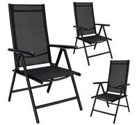Silla de jardín Berna set de 3 aluminio respaldo alto
