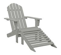 Silla de jardín con otomana de madera gris, jiangboyue-45700