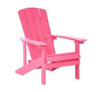 Silla de jardín de madera plástica tumbona de exterior rosa Adirondack
