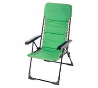Silla de jardín KADAX, respaldo alto de acero, silla plegable con reposabrazos