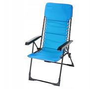 Silla de jardín KADAX, respaldo alto de acero, silla plegable con reposabrazos
