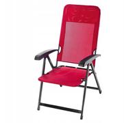 Silla de jardín KADAX, silla de acero con respaldo alto, silla plegable con...