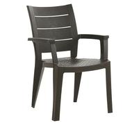 Silla de jardín Legno (Marrón, Polipropileno, Apilable, 60 x 59 x 87 cm)
